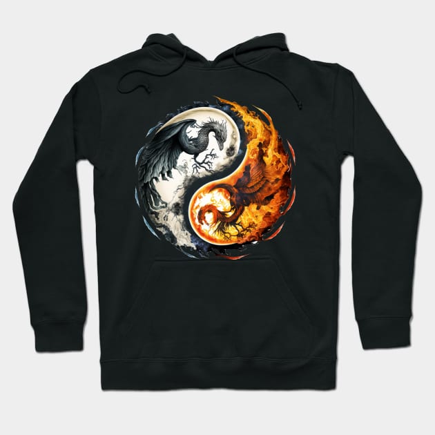 Phoenix and Dragon Hoodie by Spaksu